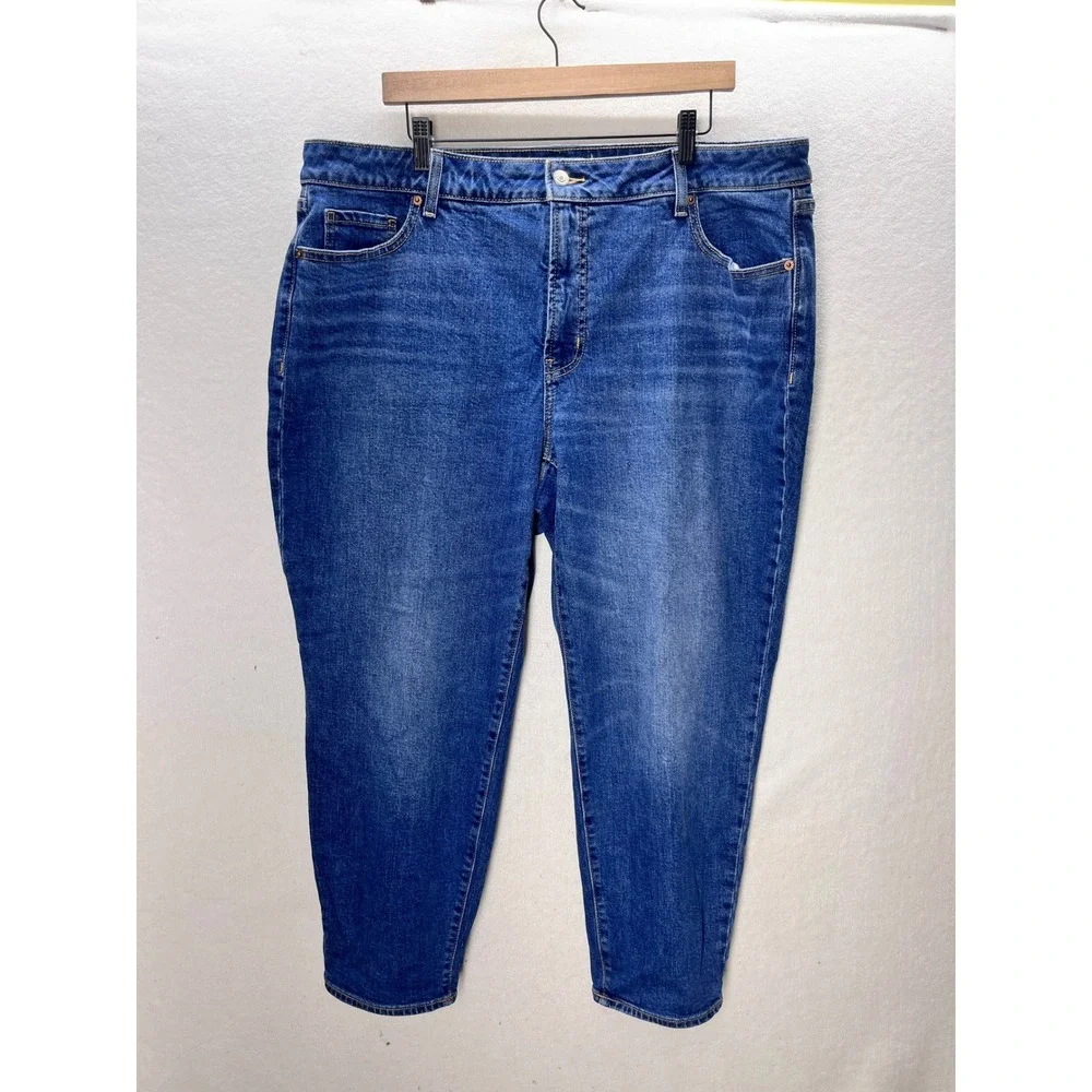 Old Navy O.G.‎ Straight Jeans Womens 20 Blue High Rise Stretch Denim 3345